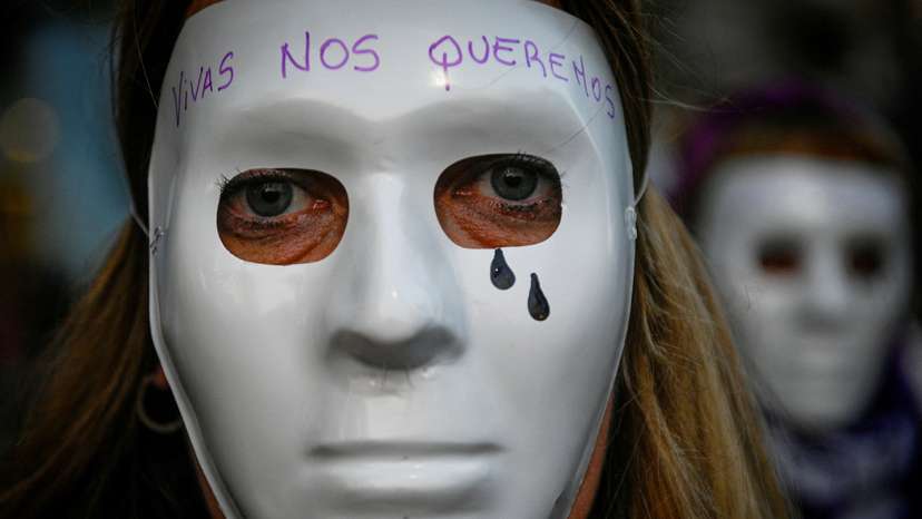 FILE PHOTO: Women protest against femicides and gender violence in Buenos Aires