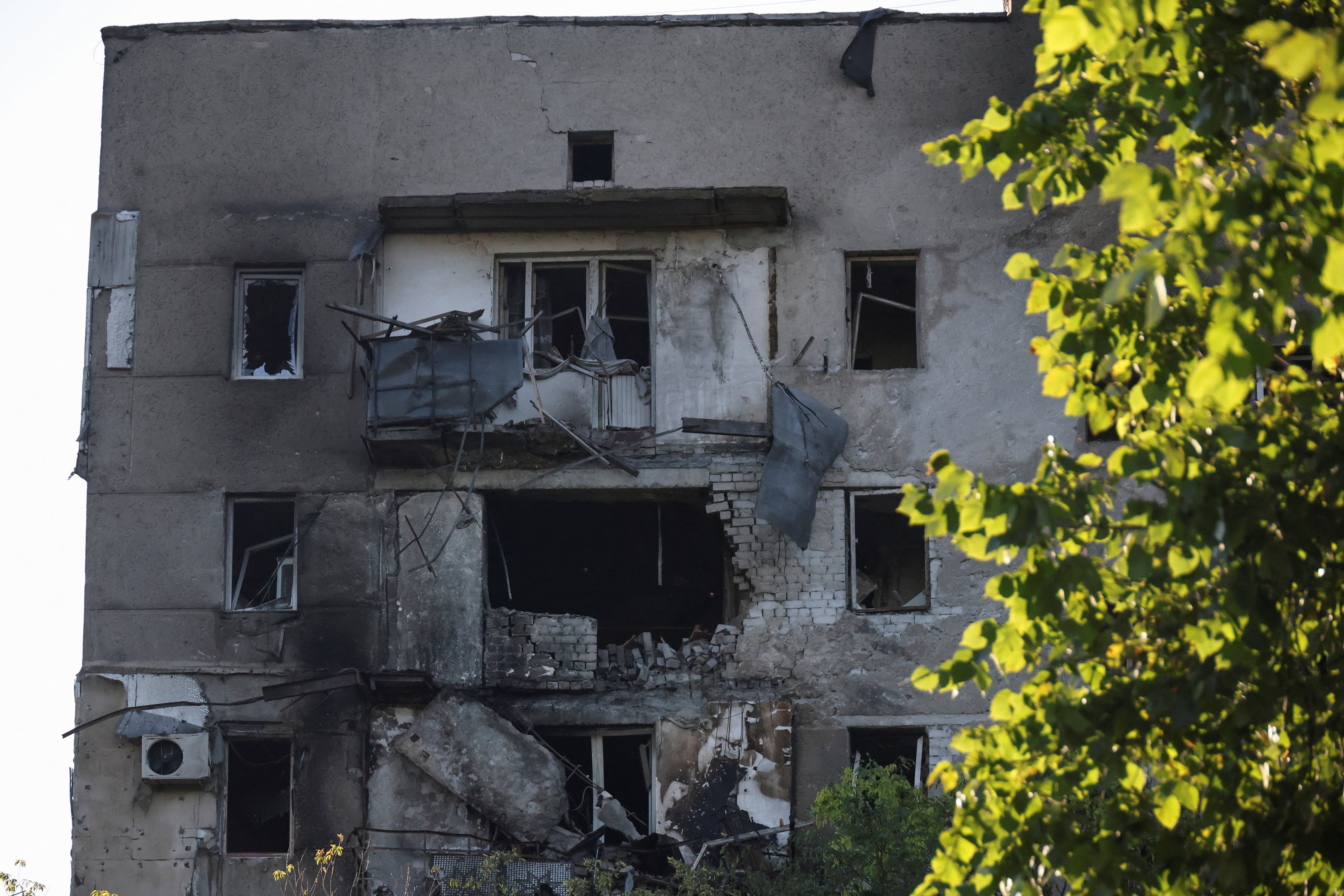 Aftermath of a Russian drone attack in Odesa