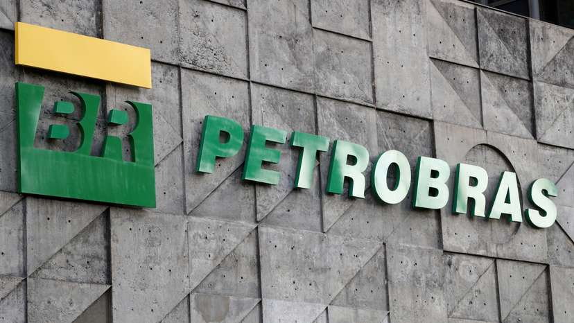 FILE PHOTO: A logo of Brazil's state-run Petrobras oil company is seen at their headquarters in Rio de Janeiro