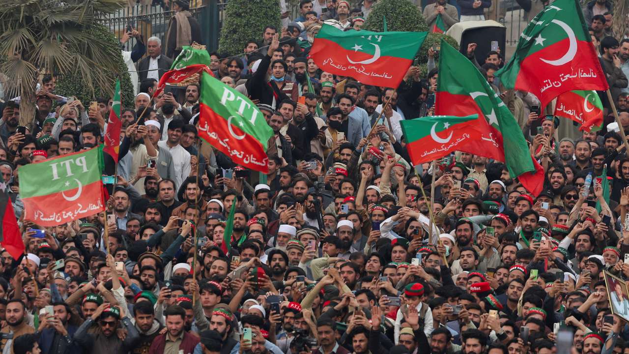 Protest demanding free and fair results of the general elections in Peshawar