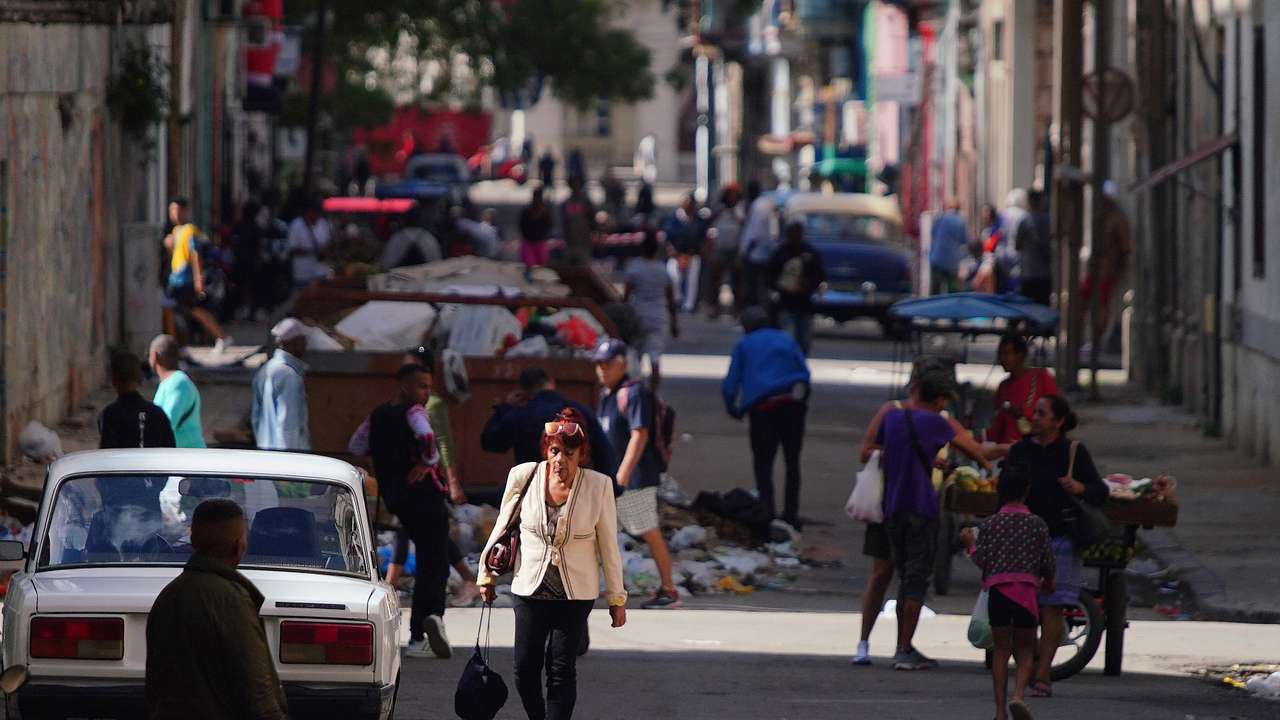 A view of a street in downtown Havana