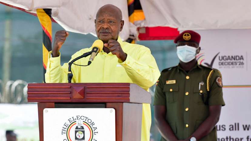 Uganda's President Yoweri Museveni's nomination as presidential candidate at the Electoral Commission offices, in Kampala