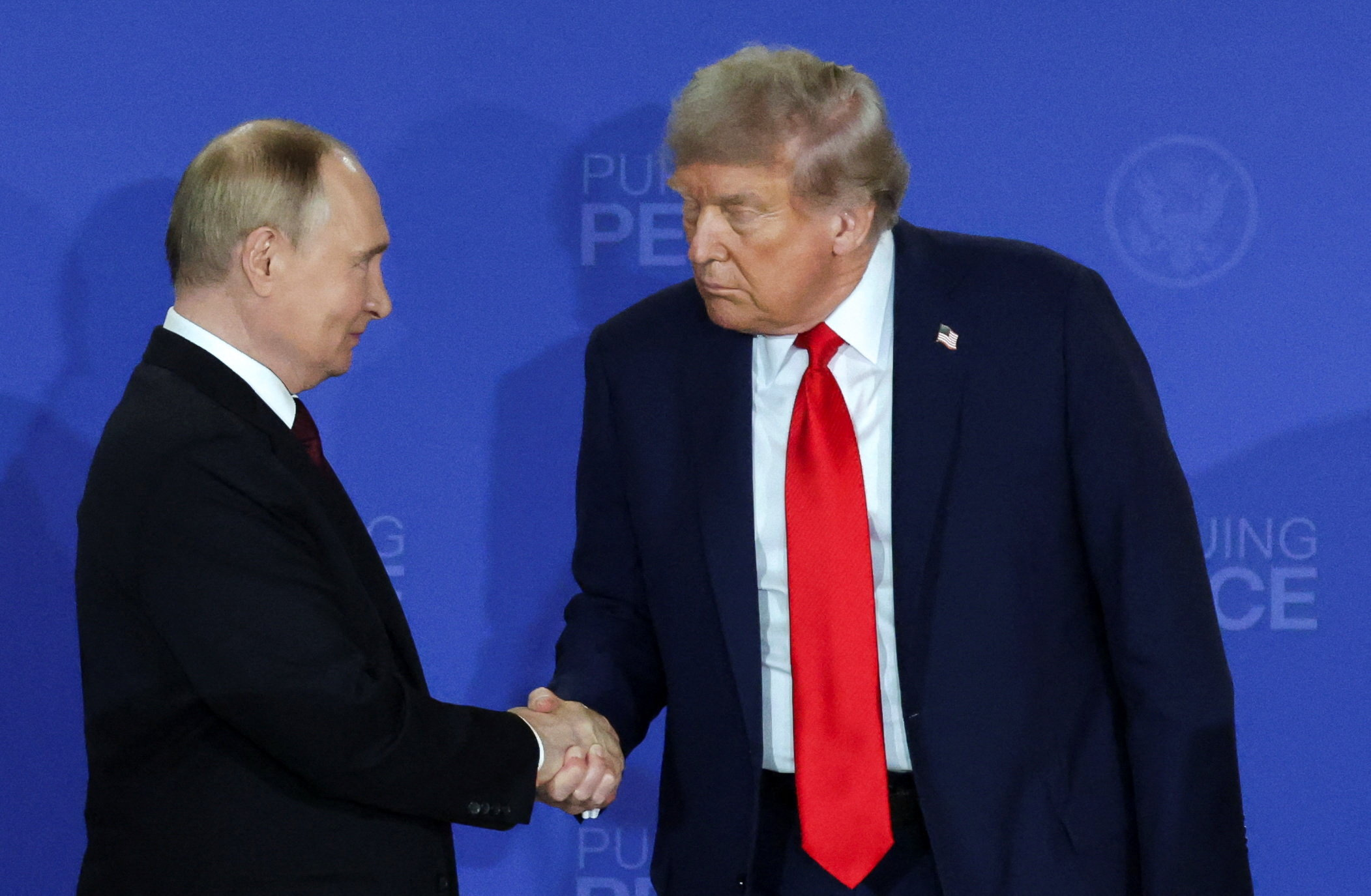U.S. President Trump meets with Russian President Putin in Alaska