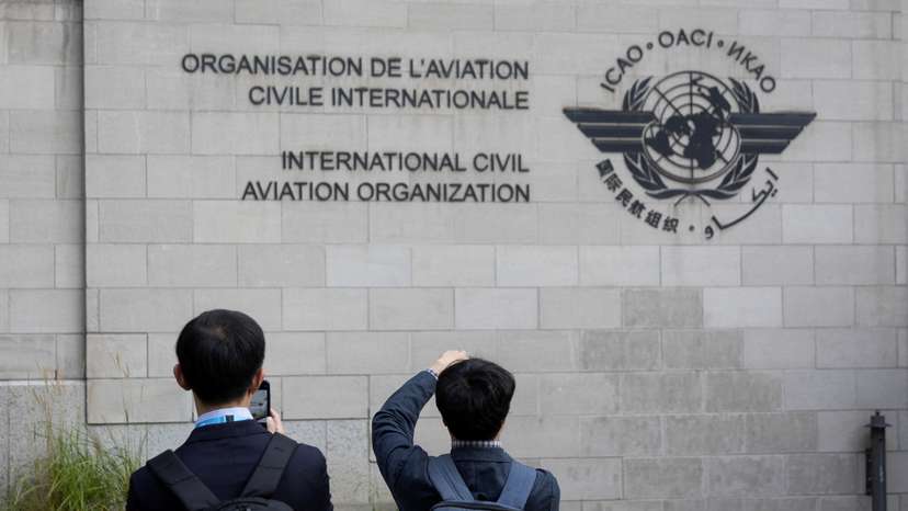 FILE PHOTO: Members of ICAO agency arrive at their headquarters in Montreal