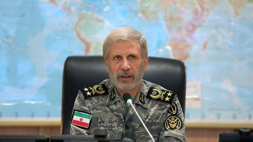 Iranian Army commander-in-chief Amir Hatami attends a meeting in the Iranian Army's War Command Room at an undisclosed location in Iran