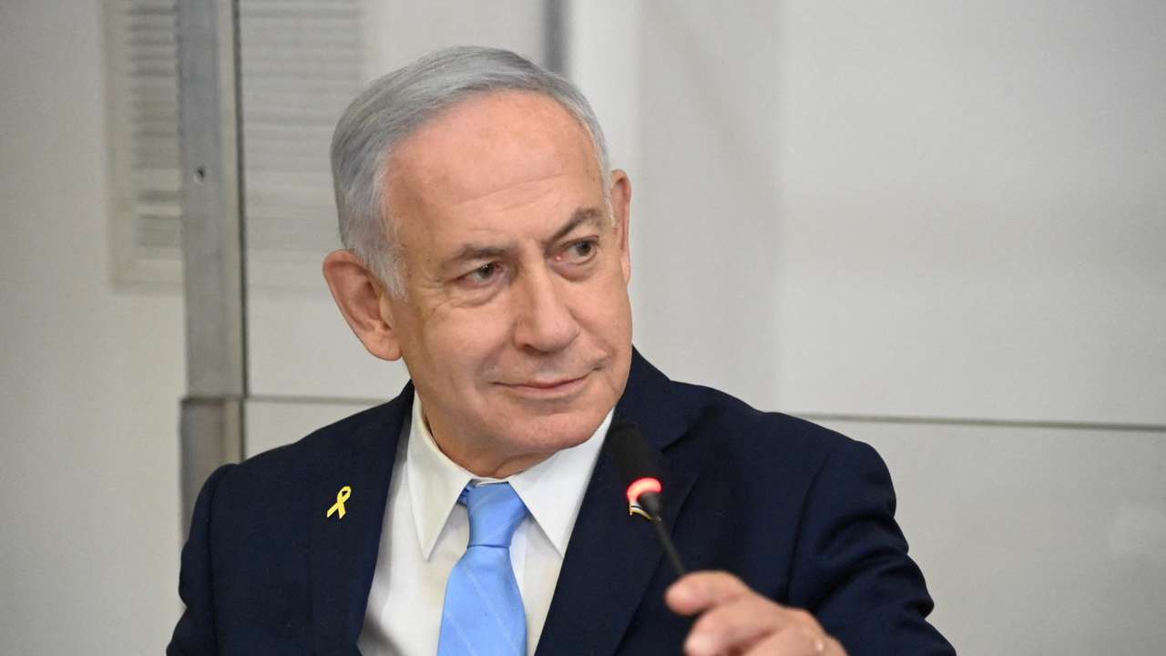 Israeli PM Netanyahu testifies in his long-running corruption trial, in Tel Aviv