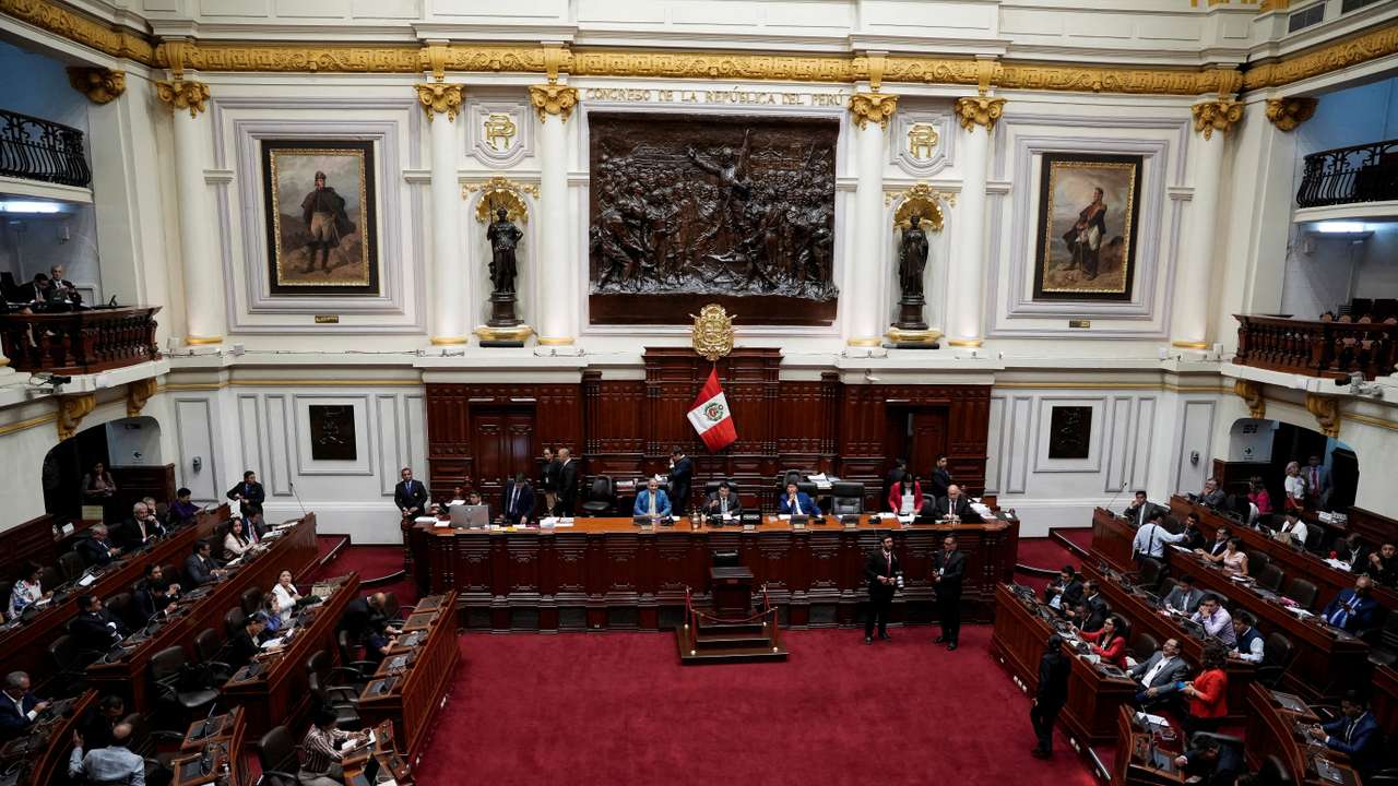 Members of Peru's Congress debate a motion to impeach President Boluarte in Lima