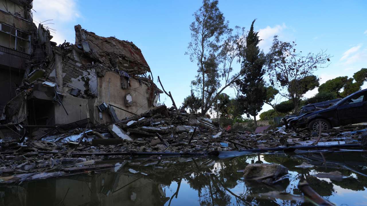 Aftermath of Israeli strikes on Beirut's southern suburbs