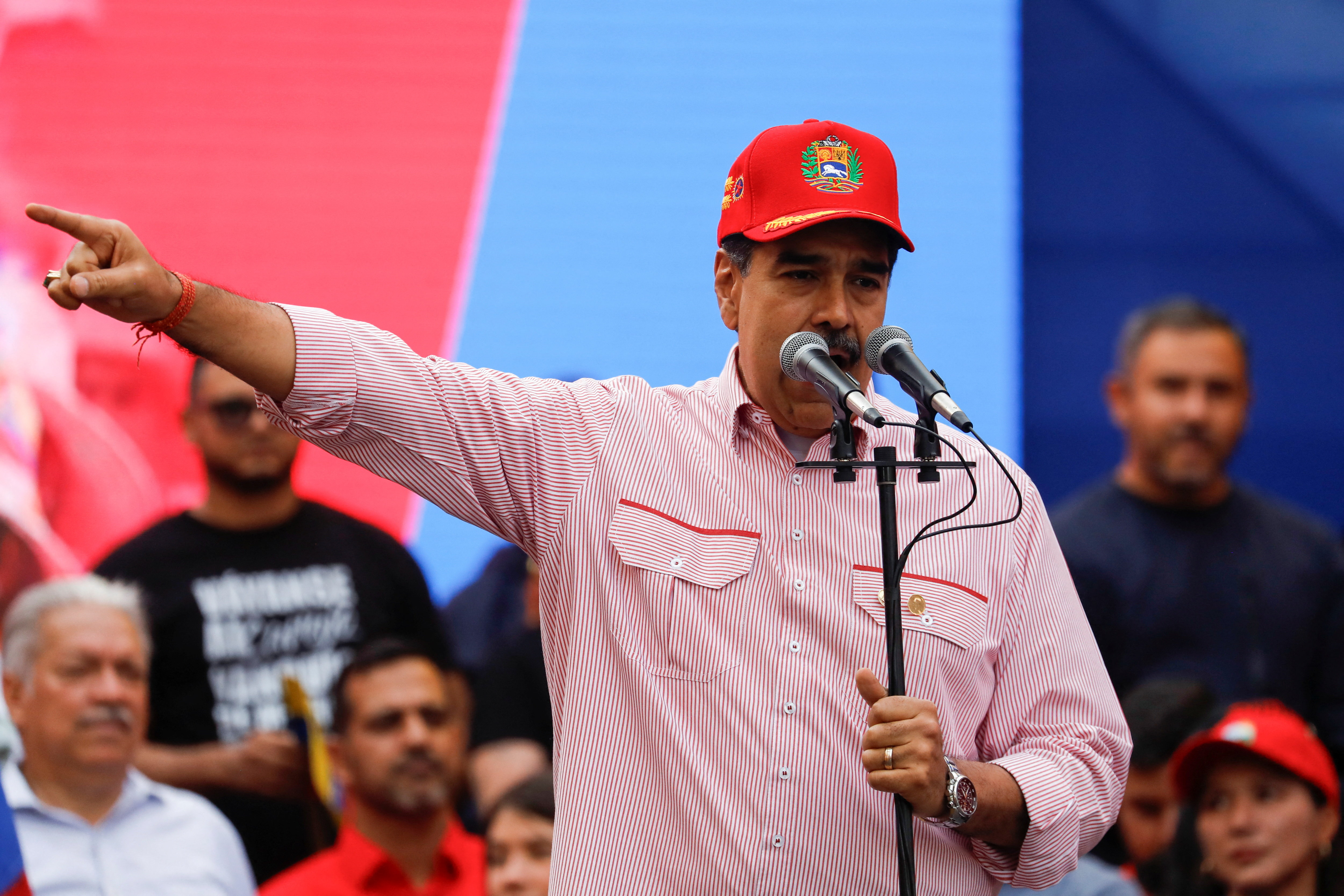 Venezuela's President Maduro hosts a swearing-in ceremony for community-based organizations at Miraflores Palace in Caracas