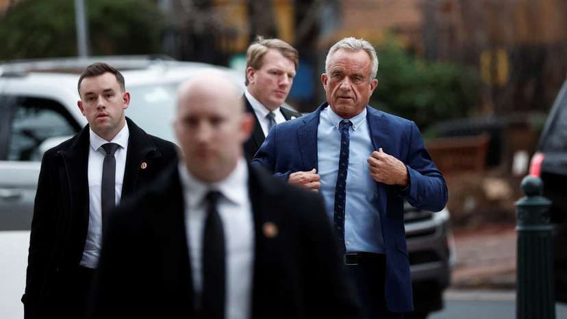 Robert Kennedy Jr., U.S. President-elect Donald Trump's nominee to run the Department of Health and Human Services, arrives at the Hart Senate Office Building on Capitol Hill in Washington