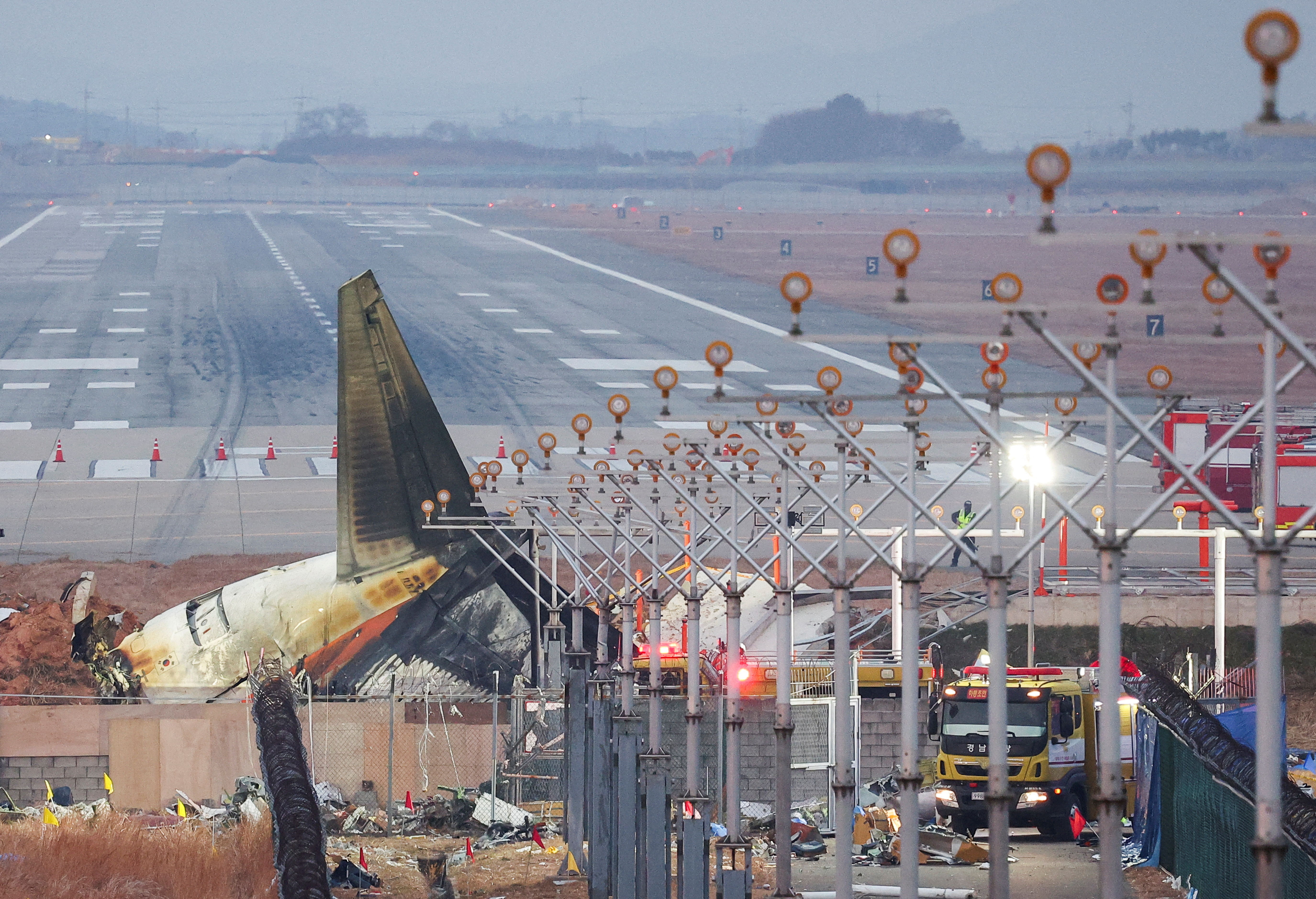FILE PHOTO: Aftermath of Jeju Air crash at South Korea's Muan airport