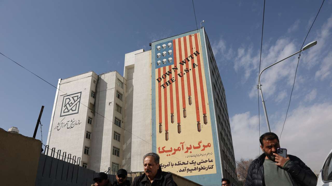 Aftermath of strike in Tehran