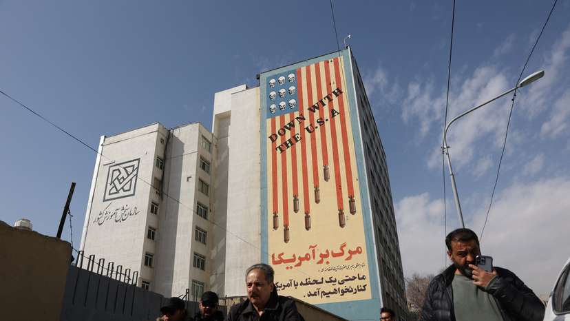 Aftermath of strike in Tehran