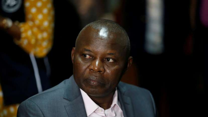 FILE PHOTO: Vital Kamerhe, leader of the Union for the Congolese Nation party, attends a meeting with Congo's Independent National Electoral Commission and observers from the Southern African Development Community in Kinshasa