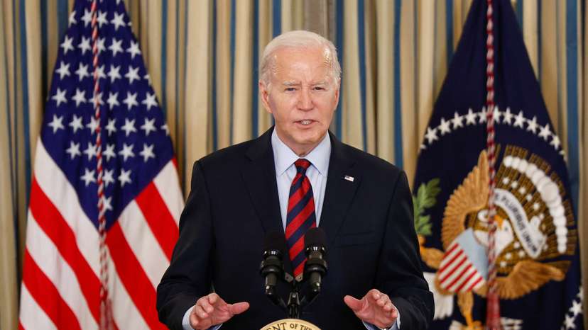 U.S. President Biden delivers remarks before a meeting of his Competition Council, at the White House in Washington