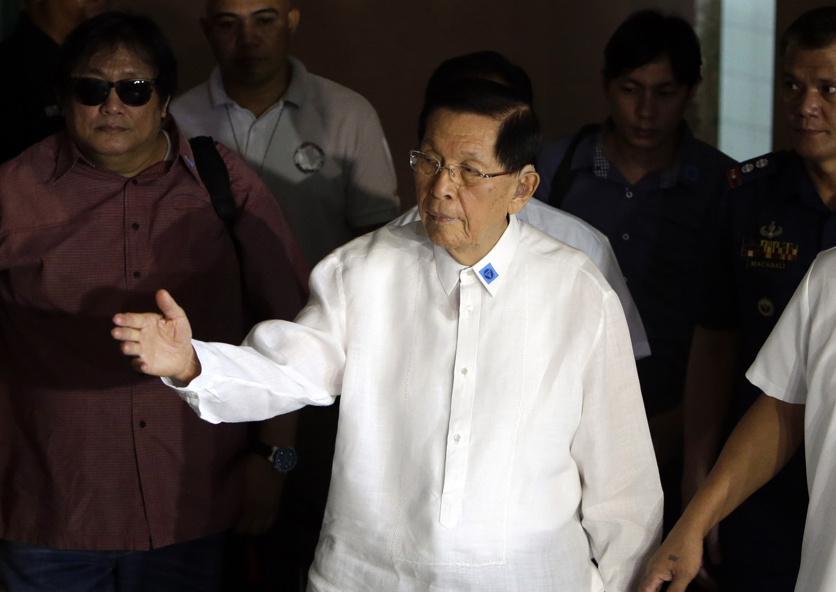 FILE PHOTO: Senator Juan Ponce Enrile in Quezon city