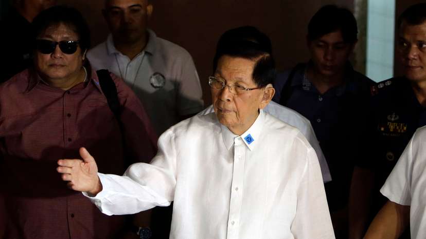 FILE PHOTO: Senator Juan Ponce Enrile in Quezon city