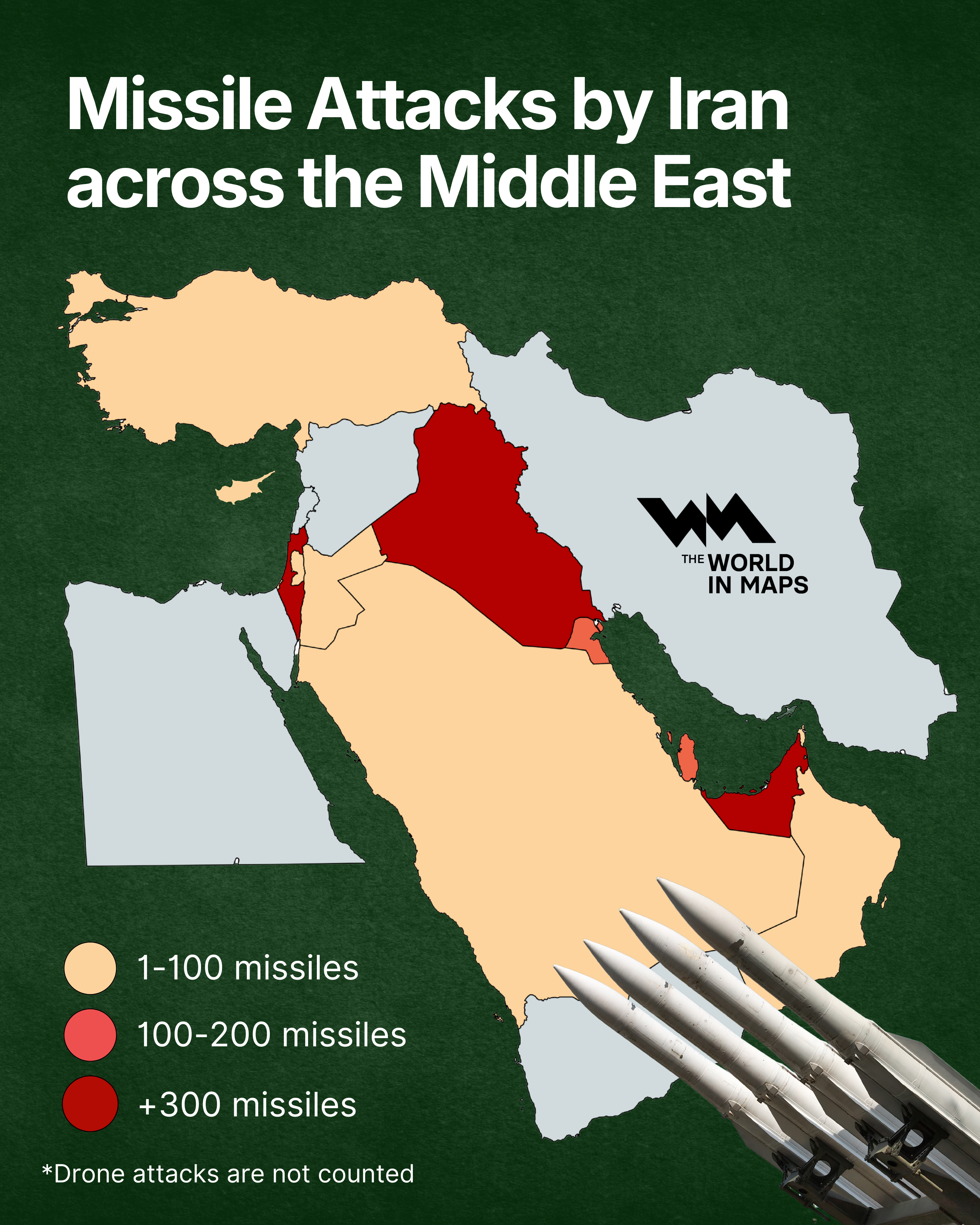 Attacks across the Middle East by Iran