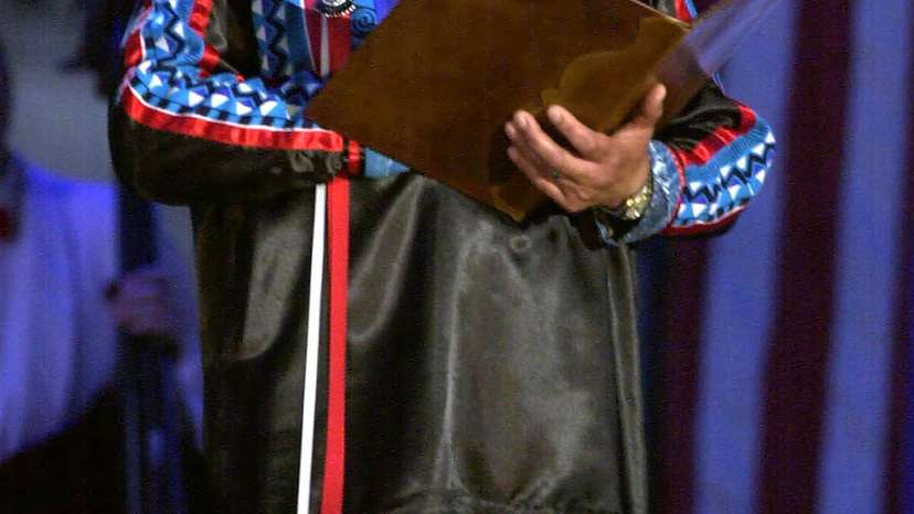 ACTOR GRAHAM GREENE READS FROM THE DECLARATION OF INDEPENDENCE.