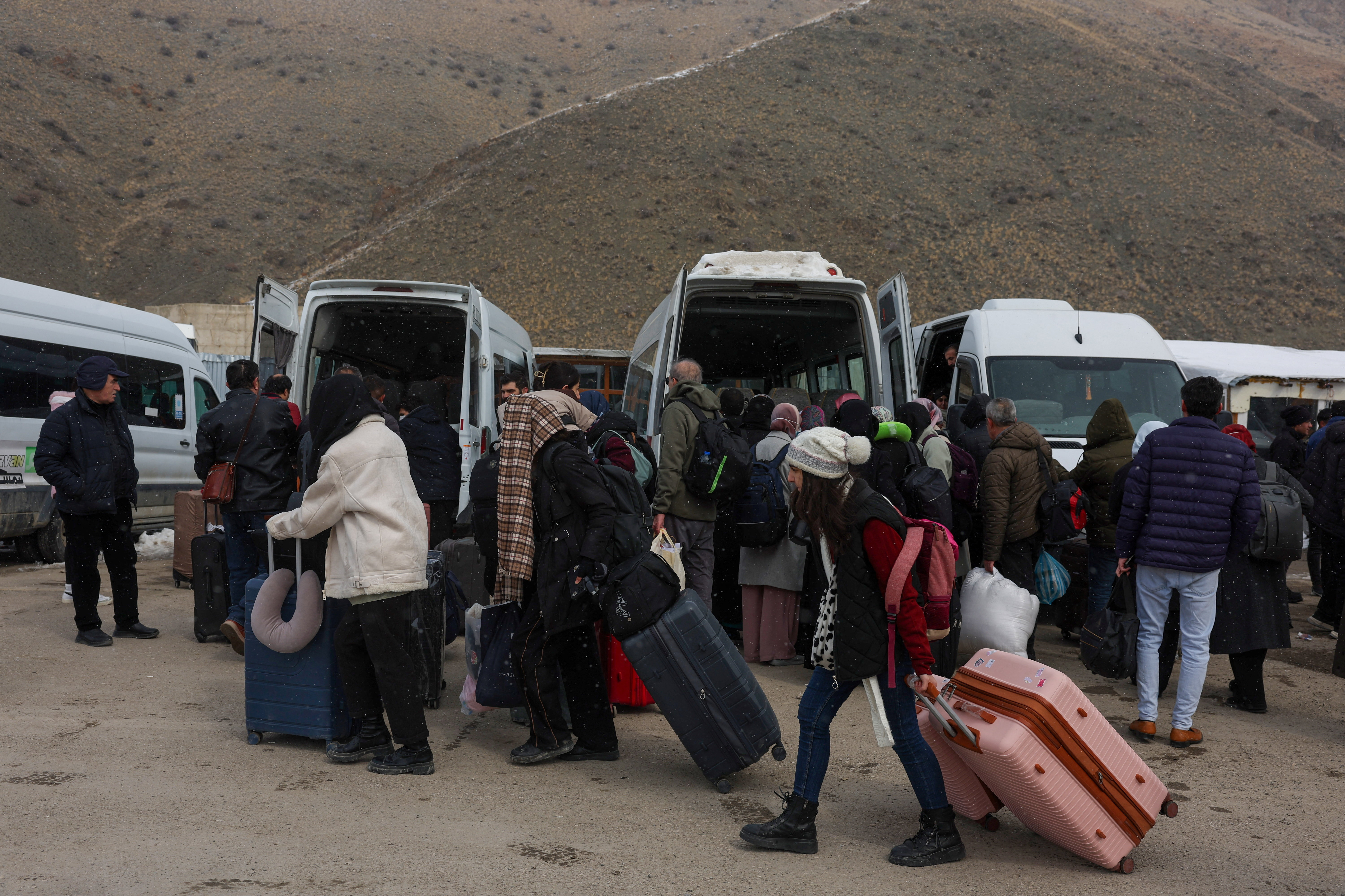 Kapikoy Border Gate, between Turkey and Iran, in Van province