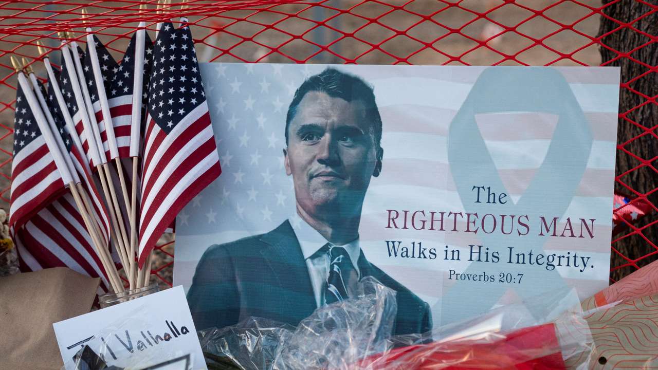 People mourn following the fatal shooting of conservative activist Charlie Kirk