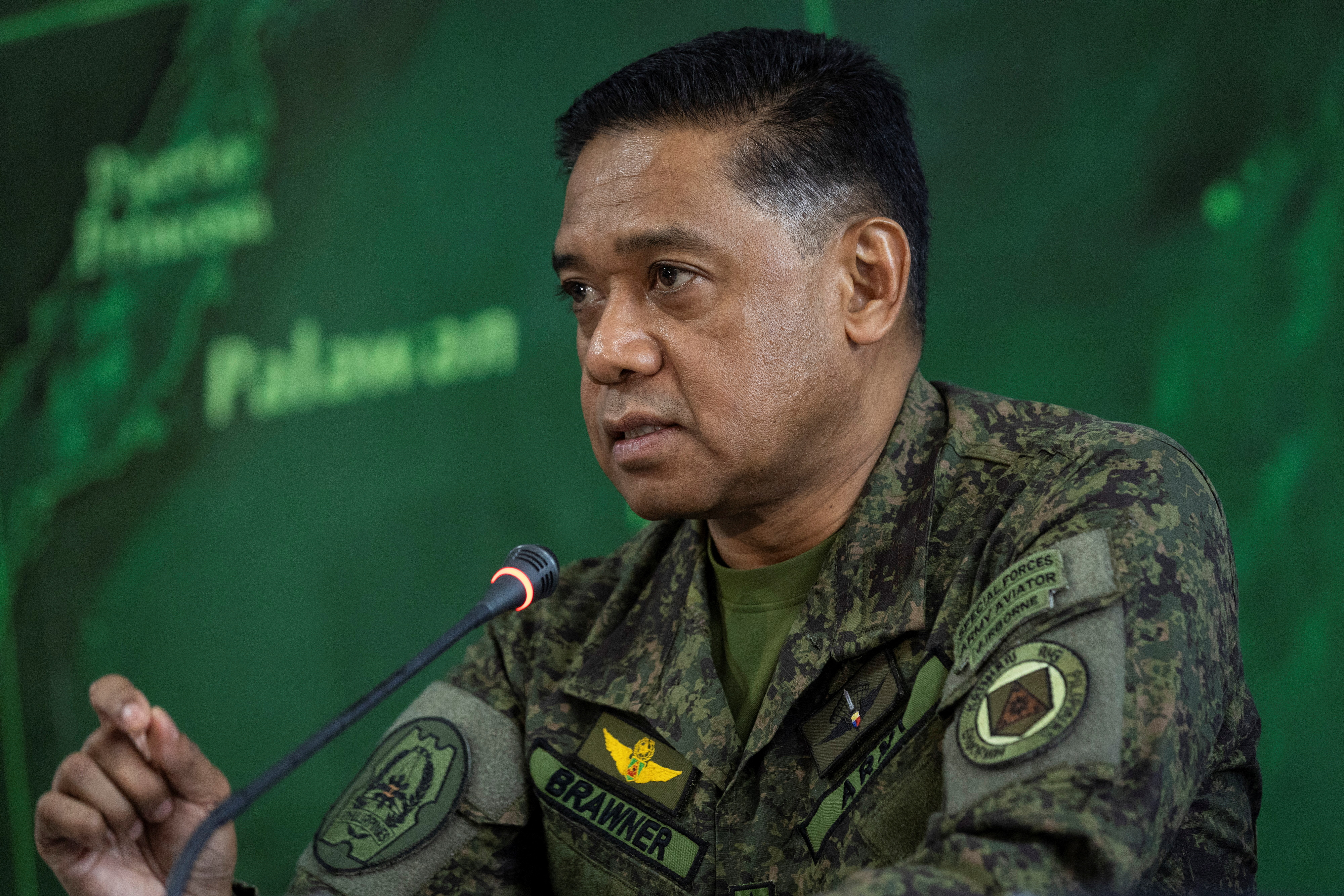 FILE PHOTO: Armed Forces of the Philippines Chief of Staff visits Western Command in charge of parts of South China Sea