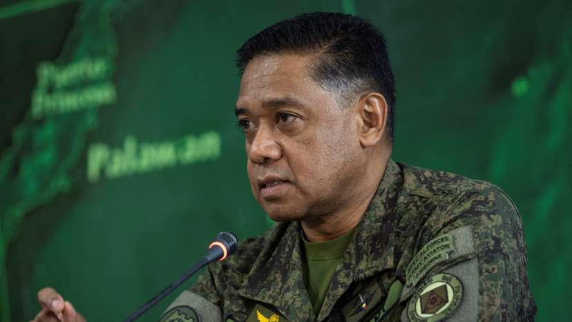FILE PHOTO: Armed Forces of the Philippines Chief of Staff visits Western Command in charge of parts of South China Sea
