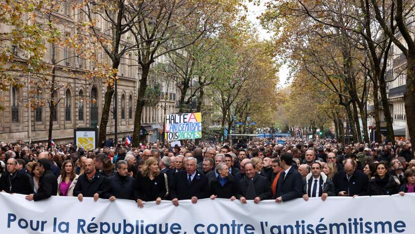 Demonstration against anti-Semitism in Paris