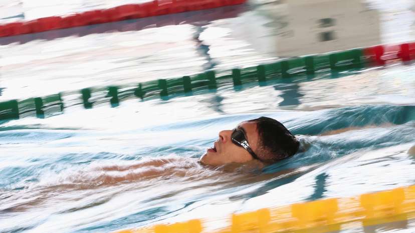 Palestinian Olympic swimmer hopeful, Yazan Al Bawwab, prepares for the 2024 Paris Olympics