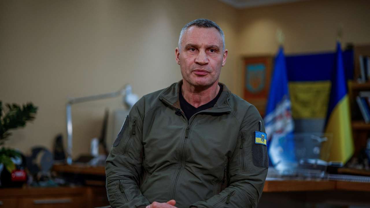 Kyiv Mayor Klitschko attends an interview with Reuters in Kyiv