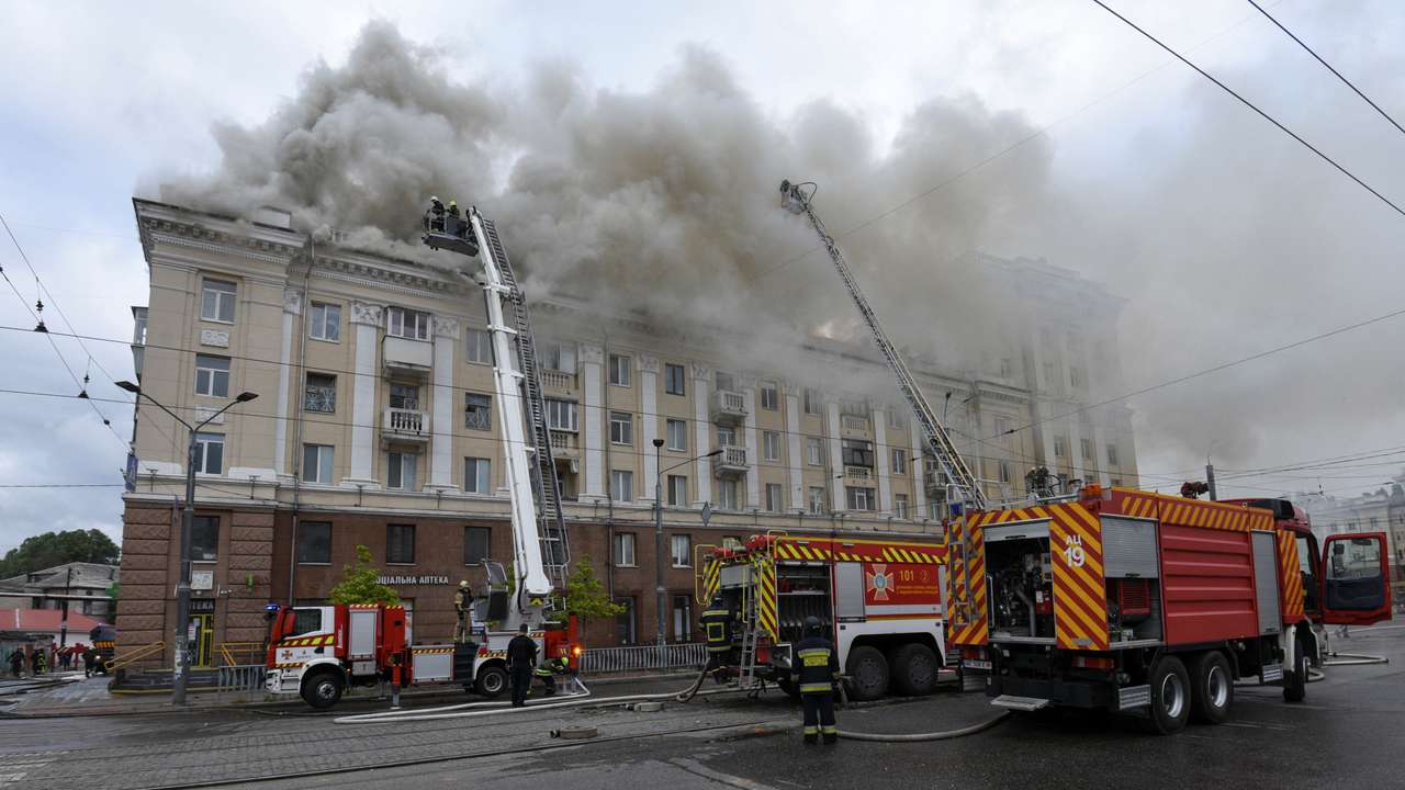 Aftermath of a Russian missile attack in Dnipro