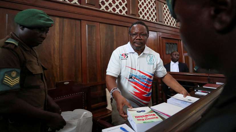 FILE PHOTO: Tanzanian opposition leader and former presidential candidate Tundu Lissu of CHADEMA party at the High Court in Dar es Salaam