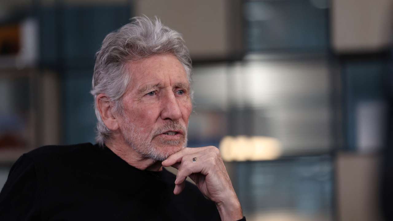 Pink Floyd co-founder Roger Waters speaks during an interview with Reuters in London