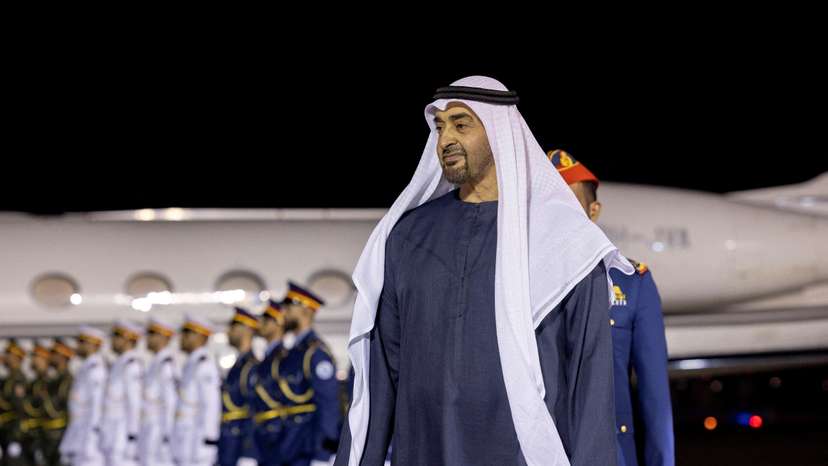 President of the UAE Sheikh Mohamed bin Zayed Al Nahyan meets with Jordan's King Abdullah, in Abu Dhabi