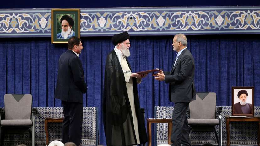 Endorsement and presentation ceremony for Iran's newly-elected president Pezeshkian, in Tehran