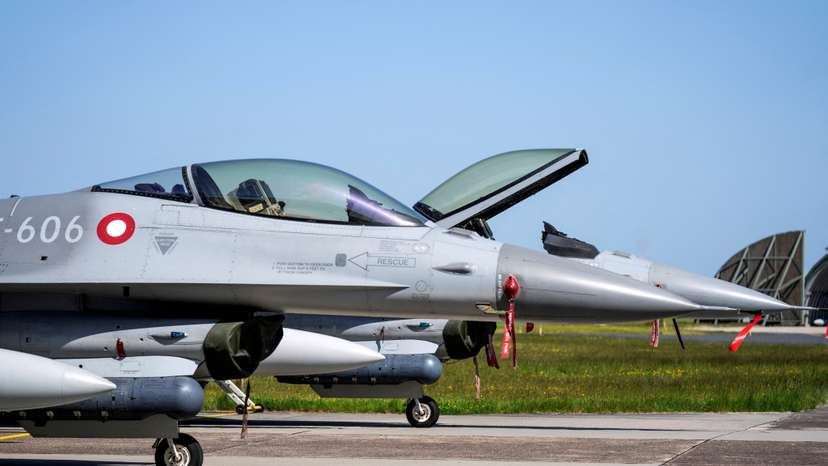 F-16 fighter jets at Fighter Wing Skrydstrup