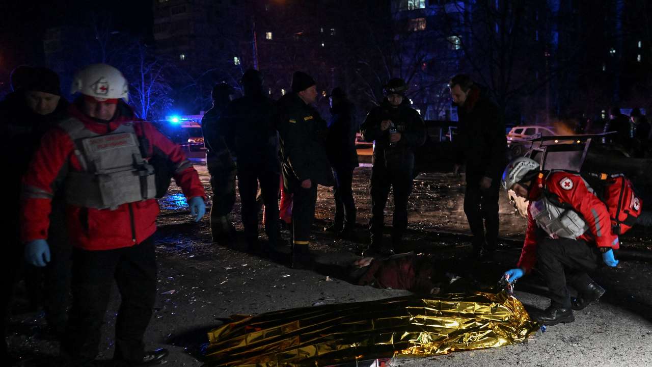 Aftermath of a Russian drone strike in Zaporizhzhia