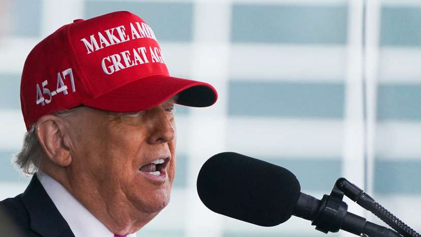U.S. President Donald Trump attends the commencement ceremony at West Point Military Academy