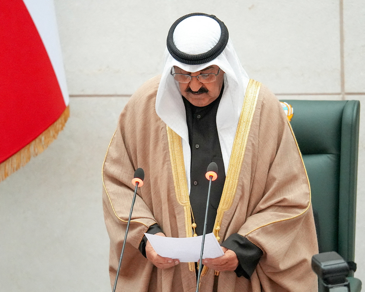 Kuwait's new emir Sheikh Meshal al-Ahmad al-Sabah is sworn in, in Kuwait City