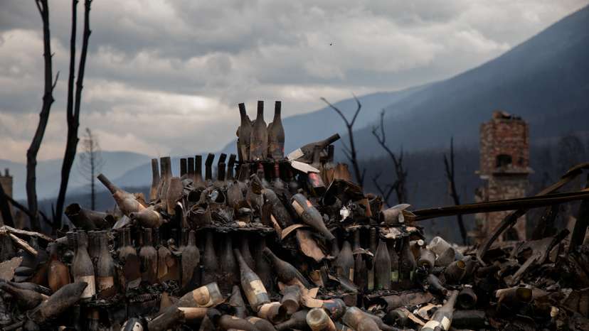 Aftermath of wildfire in Jasper