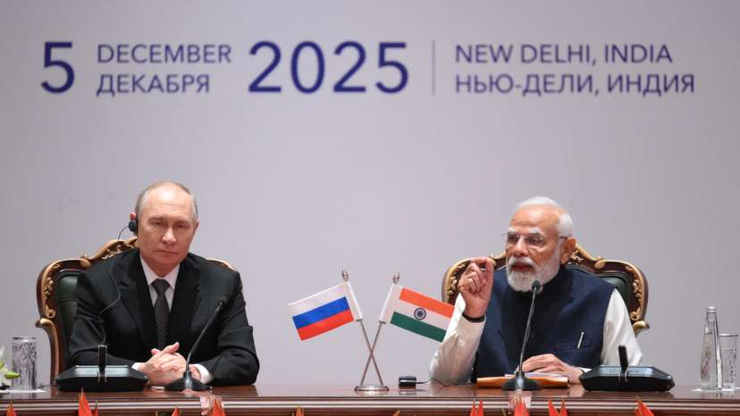 Russia's President Putin and India's Prime Minister Modi attend business forum in New Delhi