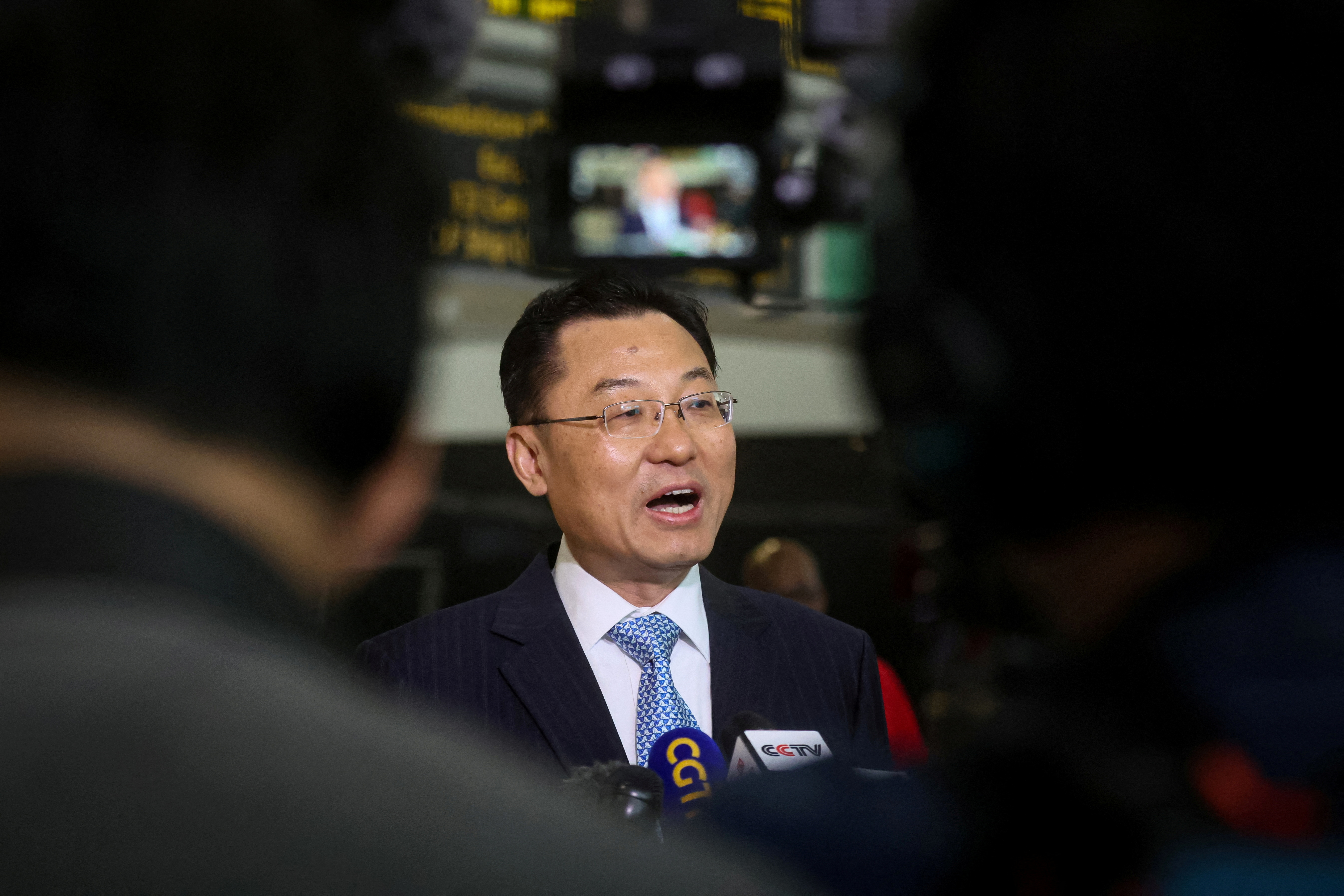 Xie Feng, China's new ambassador to the U.S., arrives at JFK airport in New York