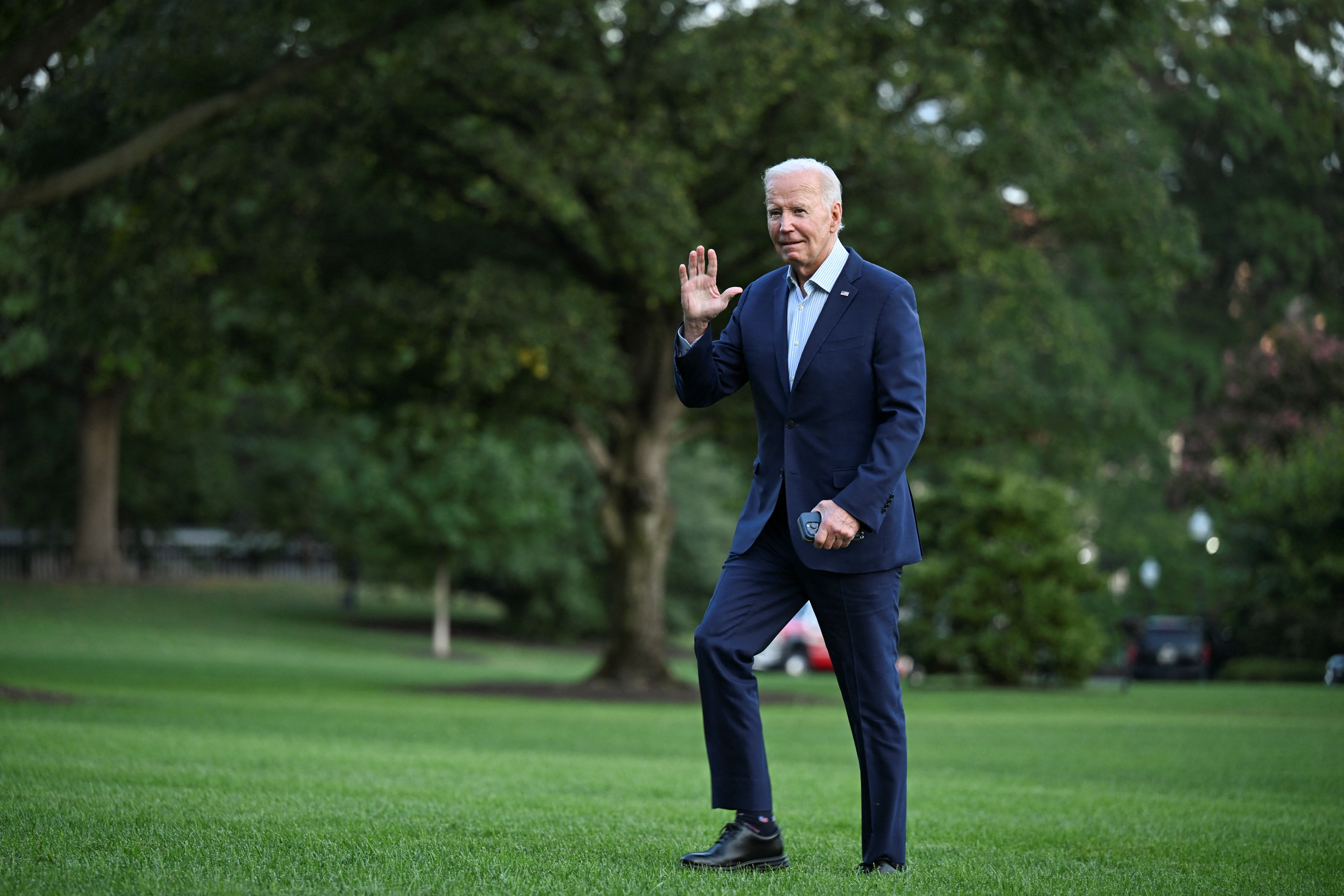 U.S. President Biden returns to White House in Washington