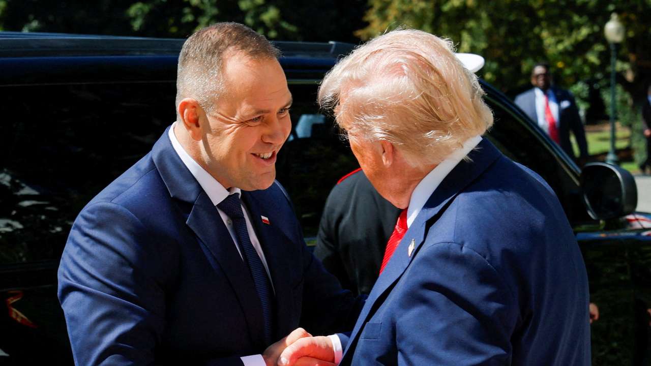 U.S. President Donald Trump meets Polish President Karol Nawrocki in Washington