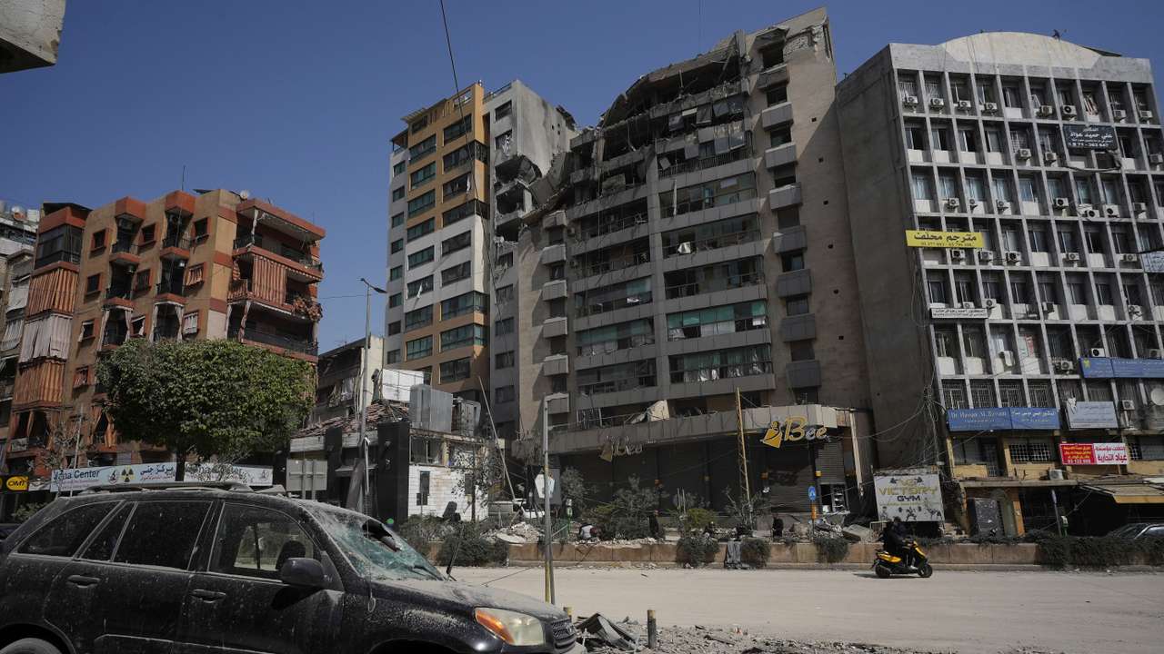 Aftermath of Israeli strikes in Beirut
