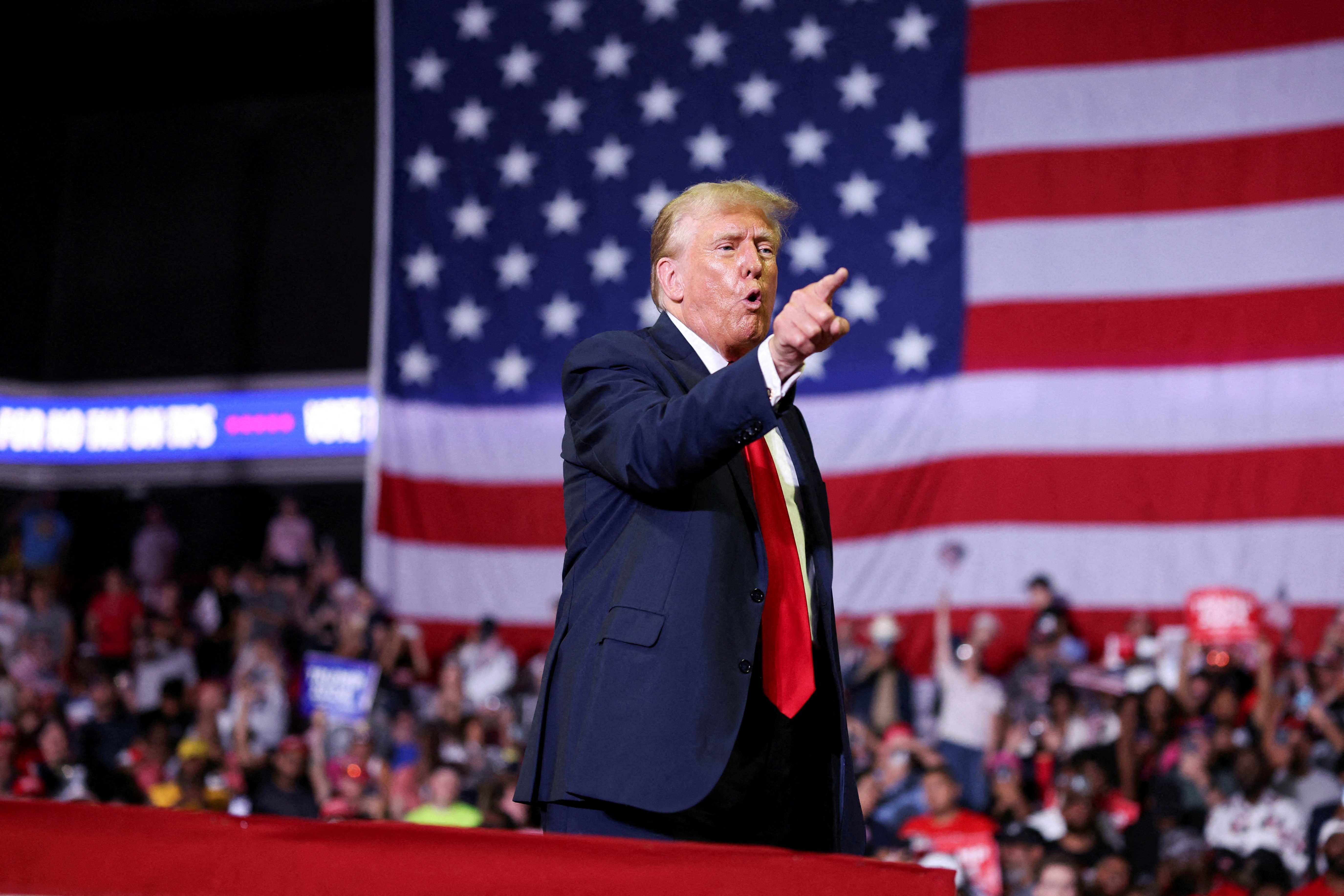 Former U.S. President and Republican presidential candidate Trump's campaign event in Philadelphia