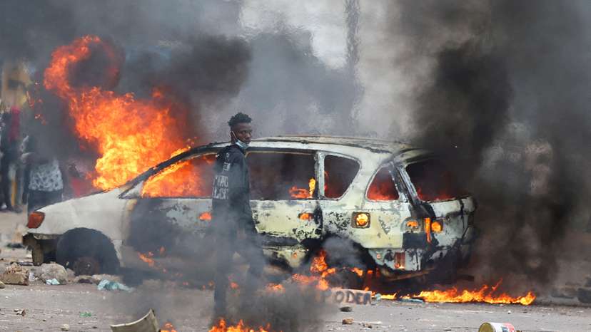FILE PHOTO: Protest against ruling party in Maputo