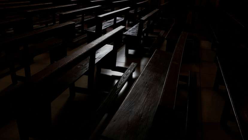FILE PHOTO: Empty pews are seen inside Catholic church in Madrid