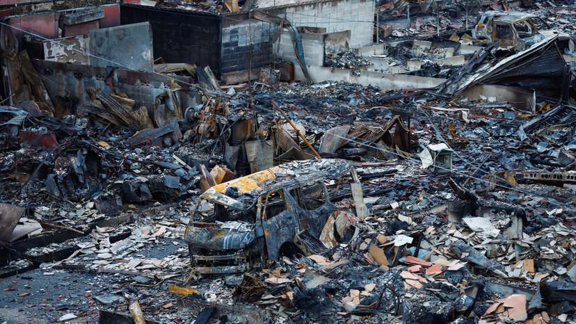 Aftermath of an earthquake, in Wajima