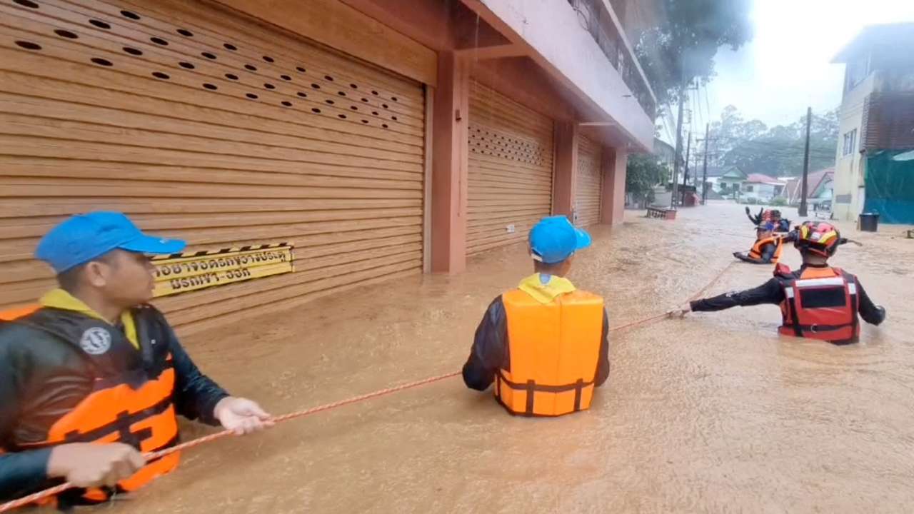 Flooding in Chiang Rai province in Thailand
